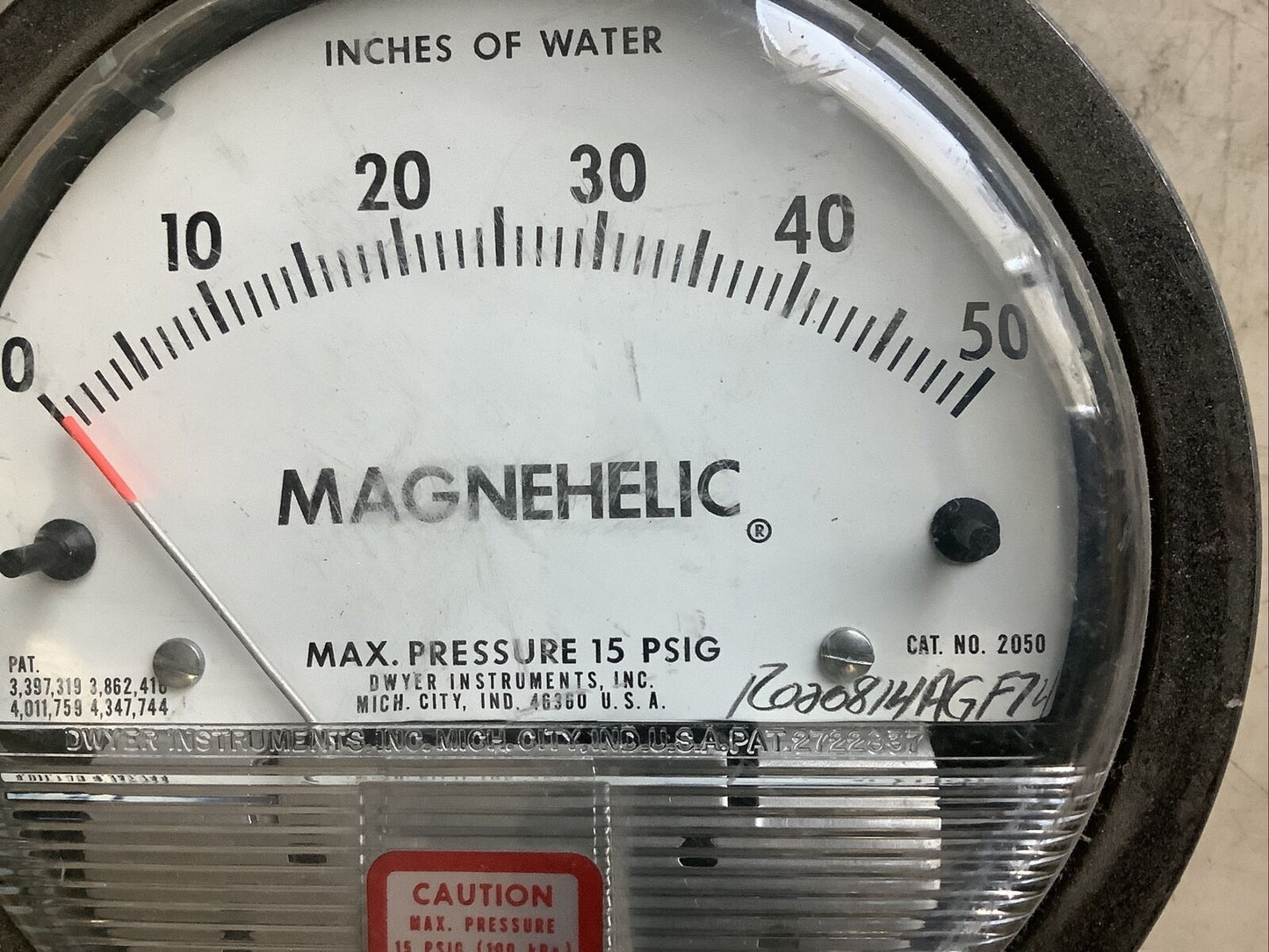 MAGNEHELIC 2050 PRESSURE GAUGE 0-50 WC 476