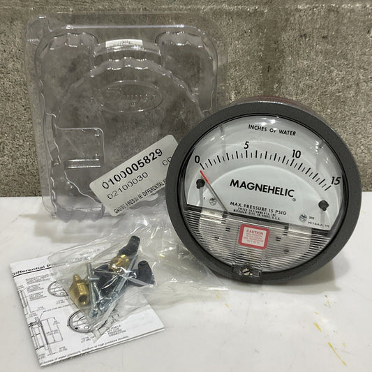 DWYER 2015 MAGNEHELICDIFFERENTIALPRESSURE GAUGE 15 PSIG 373
