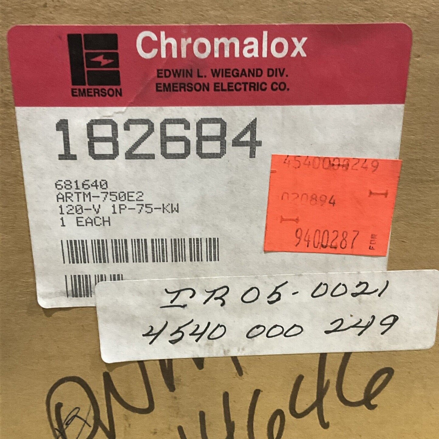 CHROMALOX 182684 156-118950-001 ARTM-750EZ ELECTRICAL HEATER 373