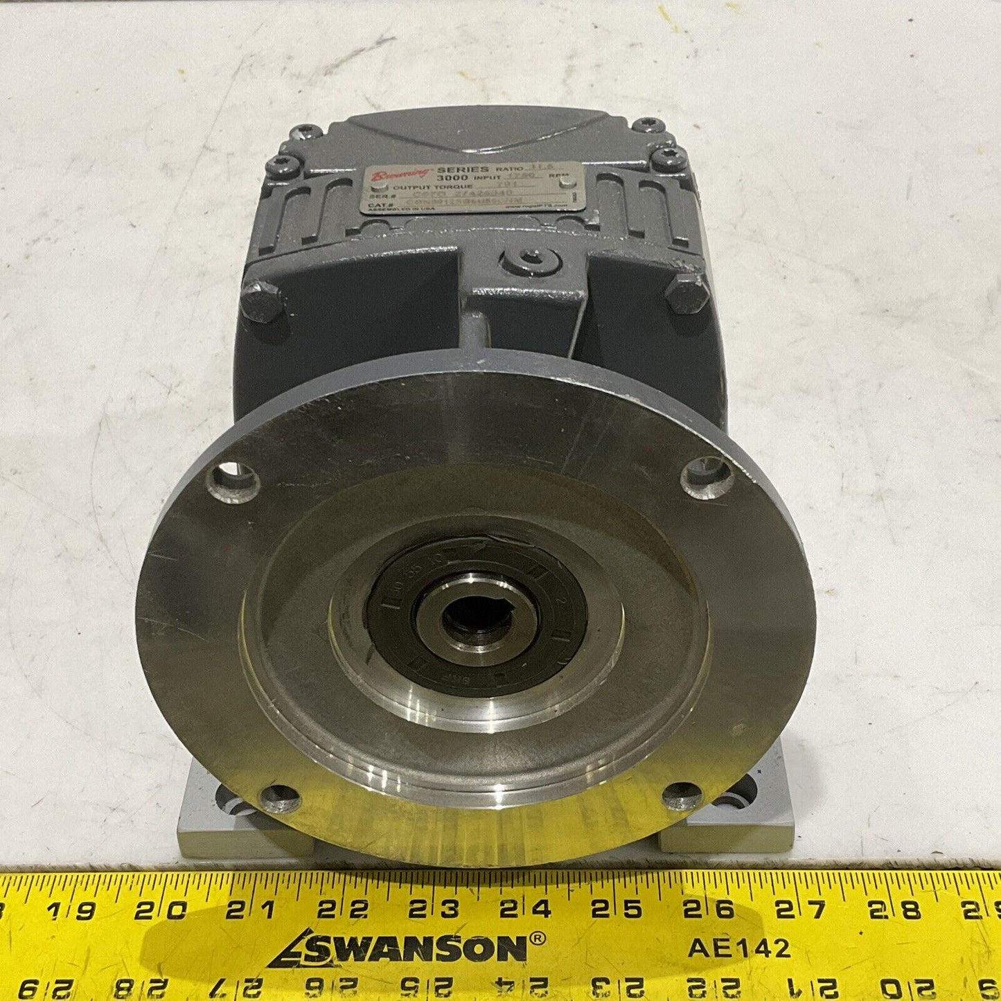 BROWNING CBN3012SB6U56CNM GEAR MOTOR SERIES 3000 31.5 RATIO 1750 RPM 373