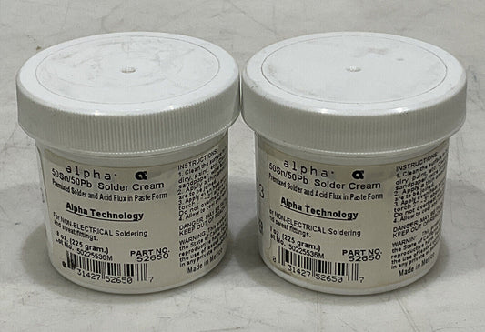 ALPHA TECHNOLOGY 52650 SOLDER CREAM LOT OF 2 373