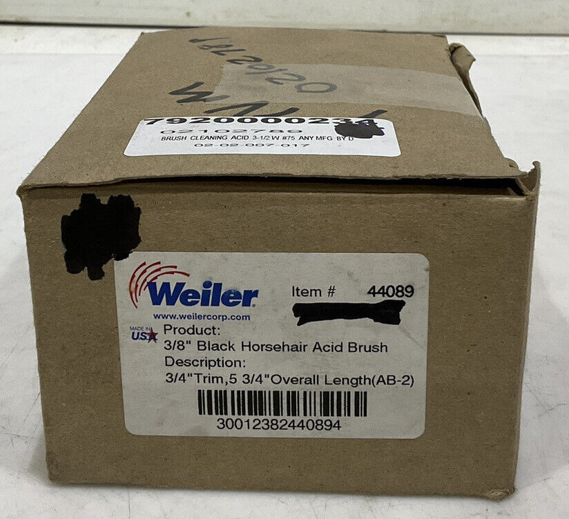 WEILER 44089 3/8” BLACK HORSEHAIR ACID BRUSH LOT OF 143 373