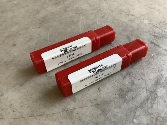 KIMBALL MIDWEST 82712 TAPER 9/16-12 H3 4FL 476 - LOT OF 2