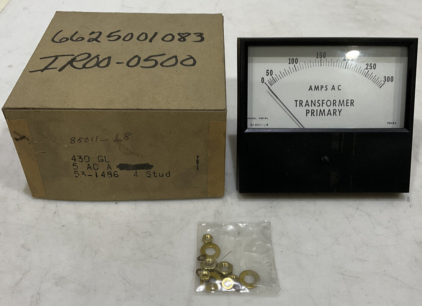 RESEARCH COTTRELL 0-300 AMPS 4 STUD PRIMARY TRANSFORMER ELECTRIC METER 373