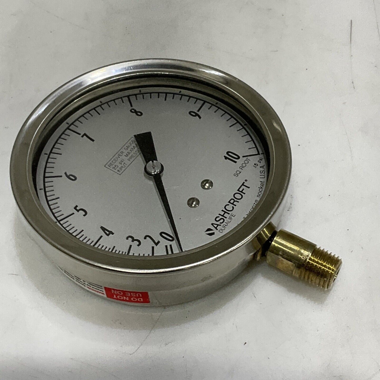 ASHCROFT 3QA52611-035 INDUSTRIAL DURALIFE GAUGE 3 1/2” TYPE 1009 3-15 LB 373