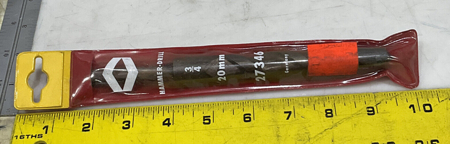 HAMMER DRILL 27346 20MM CARBIDE TIPS 3/4” LOT OF 4 373
