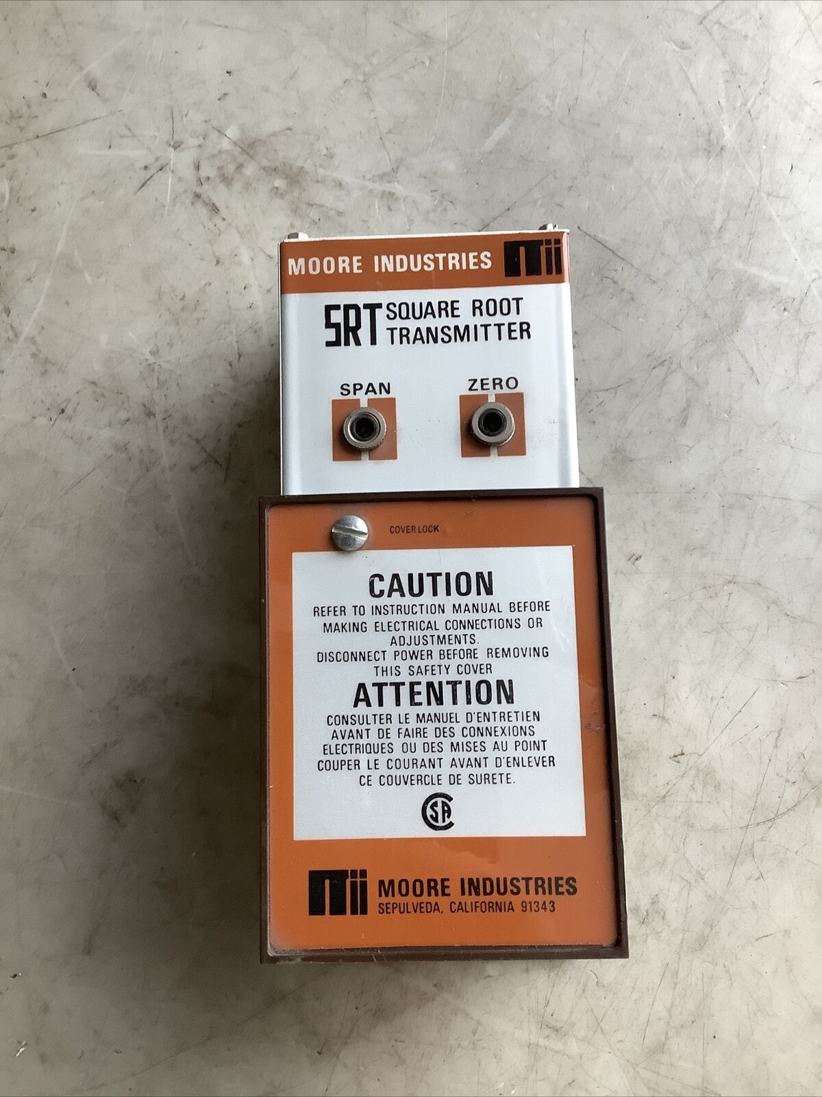 MOORE INDUSTRIES 4-20 MA SRT SQUARE ROOT TRANSMITTER 10/117 V 373