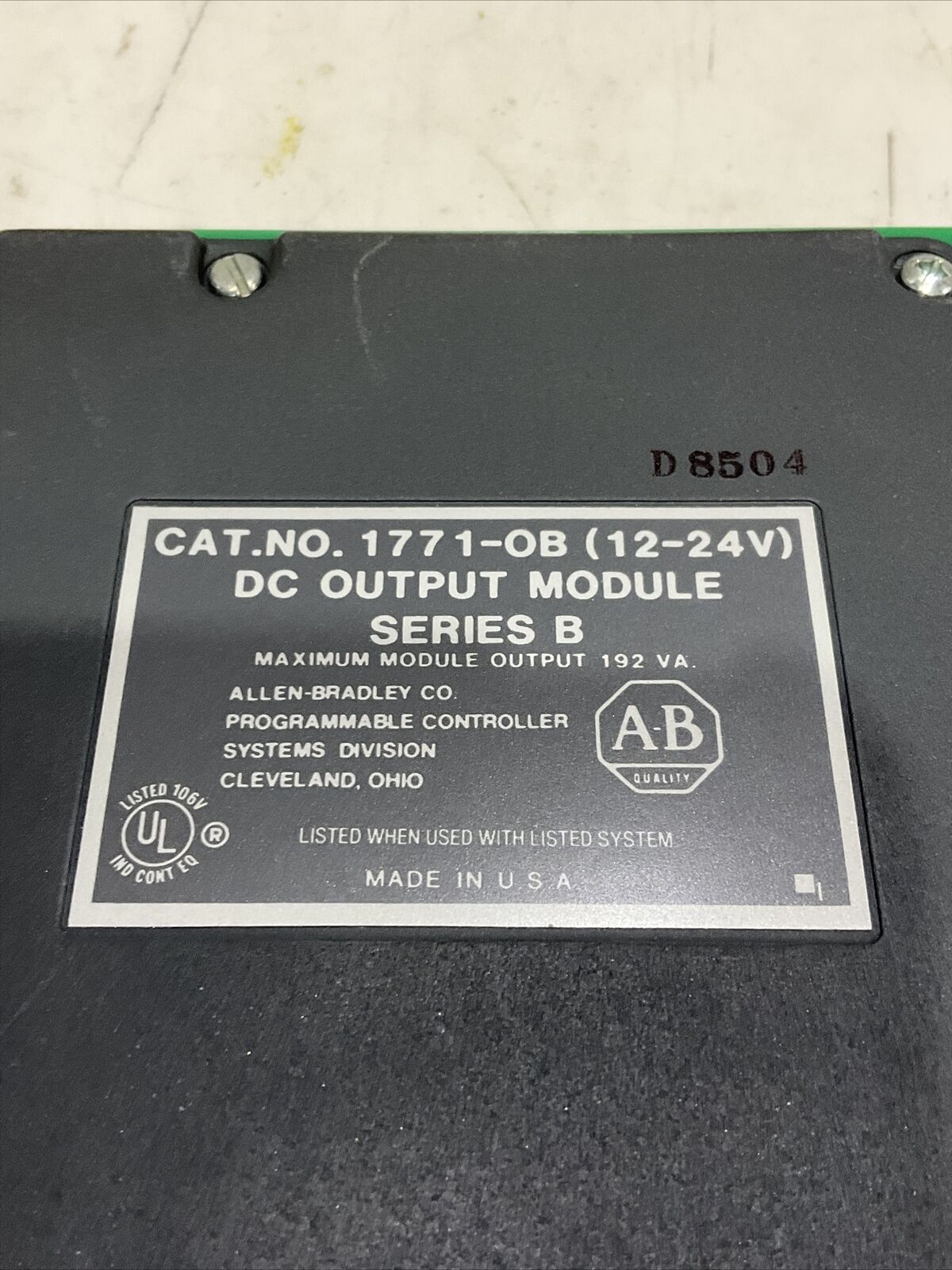 ALLEN BRADLEY 1771-OB OUTPUT MODULE SERIES B 12-24V 373