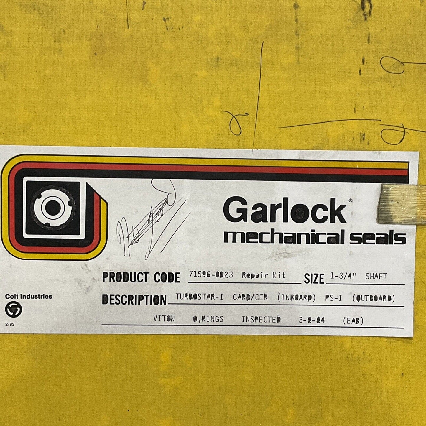 GARLOCK 71596-0023 REPAIR 1-3/4” TURBOSTAR-I CARB/CER PS-I VITON O RINGS 373