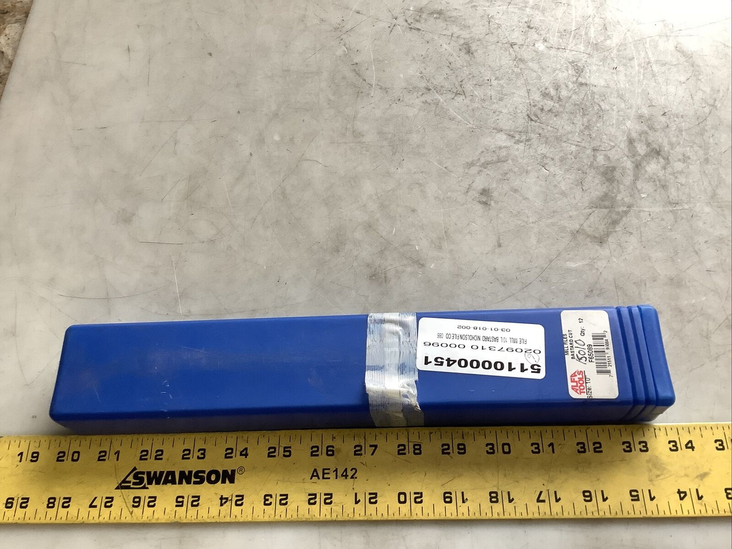 ALFA TOOLS F65089 BASTARD CUT MILL FILE 12IN 373 - QTY 6