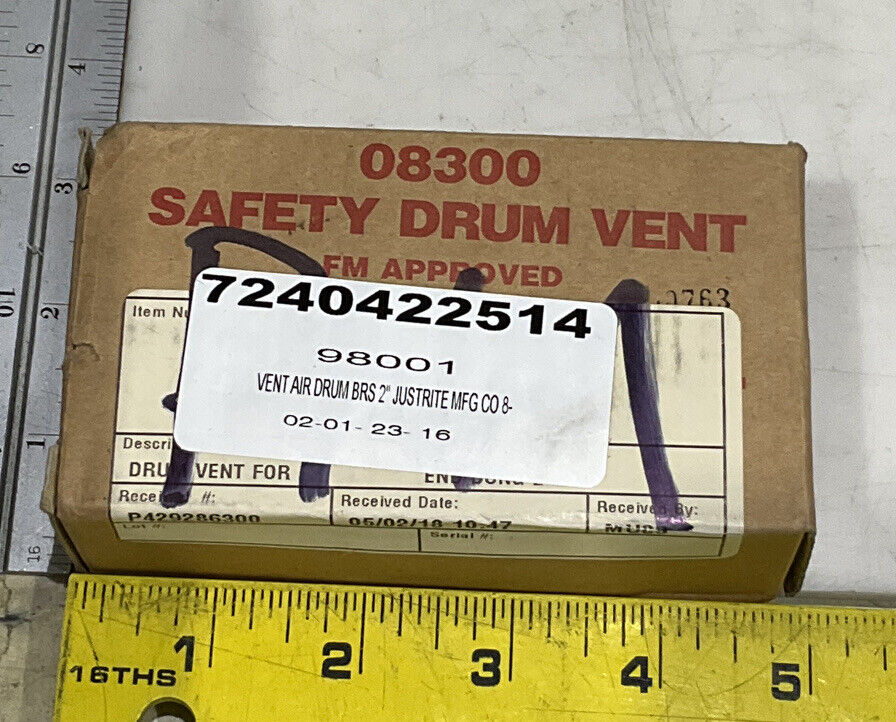JUSTRITE 80300 SAFETY DRUM VENT 373