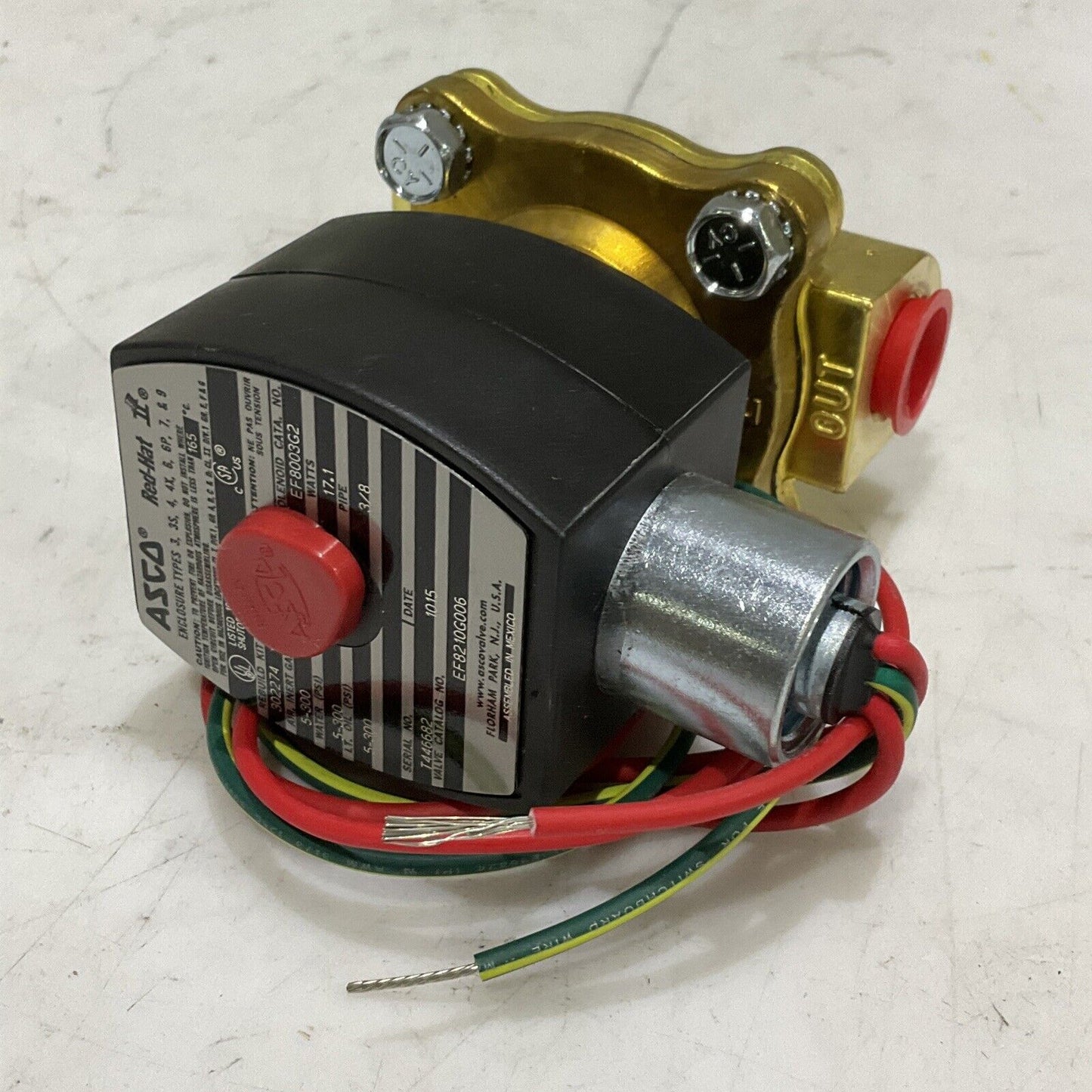 ASCO EF8210G006 T446682 SOLENOID VALVE 3/8 5-300 PSI 17.1 W 373