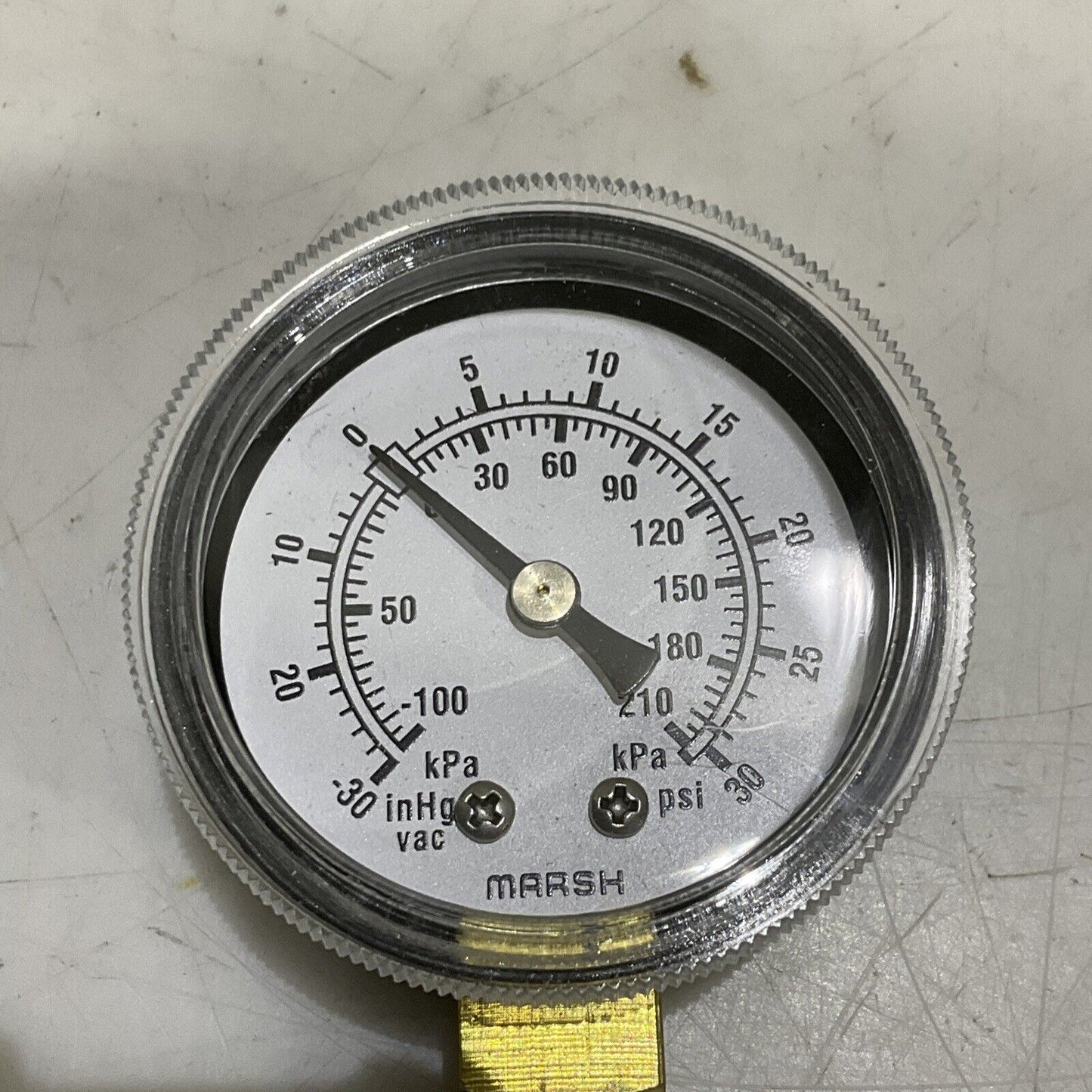 MARSH BELLOOFRAM J1412 PRESSURE GAUGE 2” STD NPT 1/4” 30” HGX30 PSI LOT OF 3 373