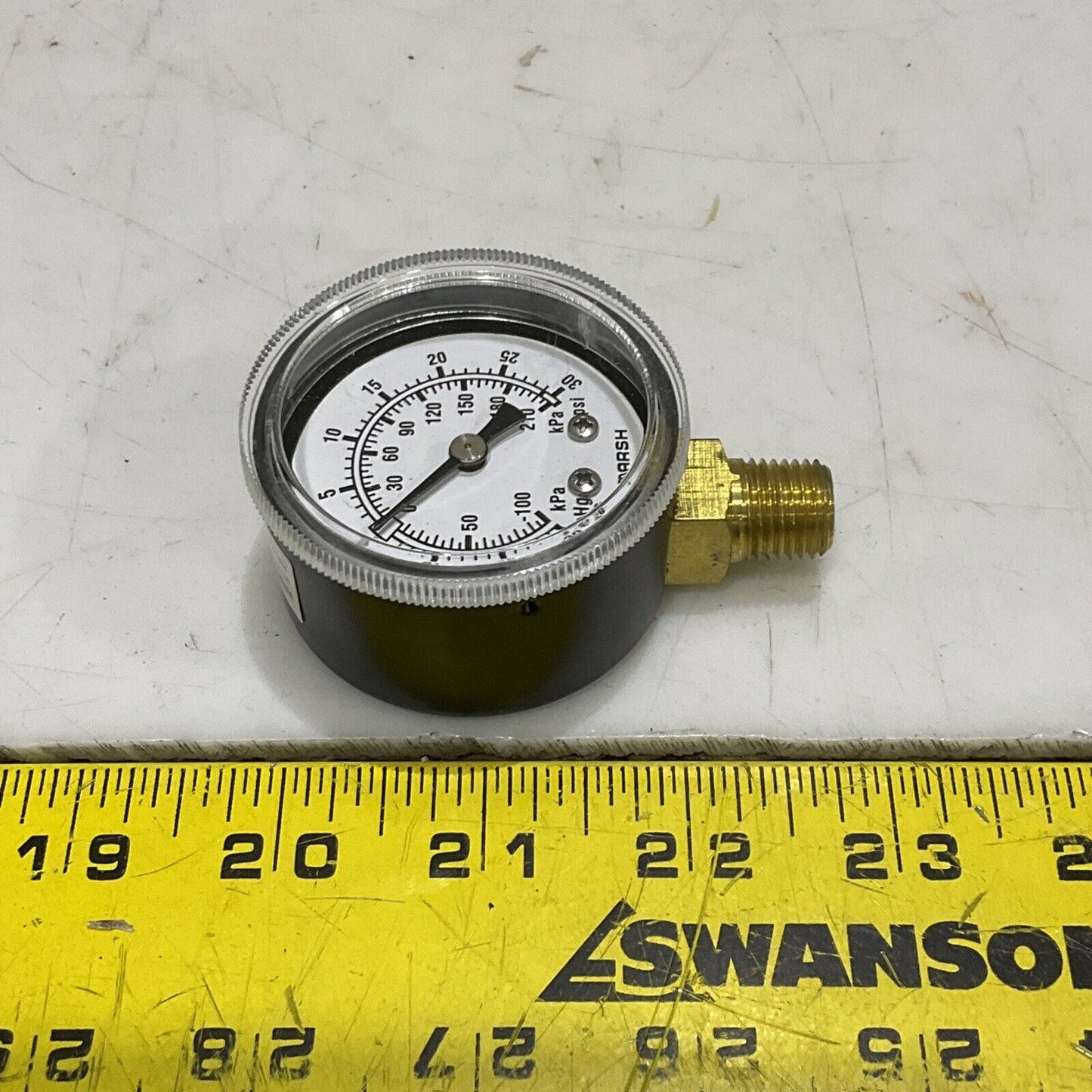 MARSH BELLOOFRAM J1412 PRESSURE GAUGE 2” STD NPT 1/4” 30” HGX30 PSI LOT OF 3 373