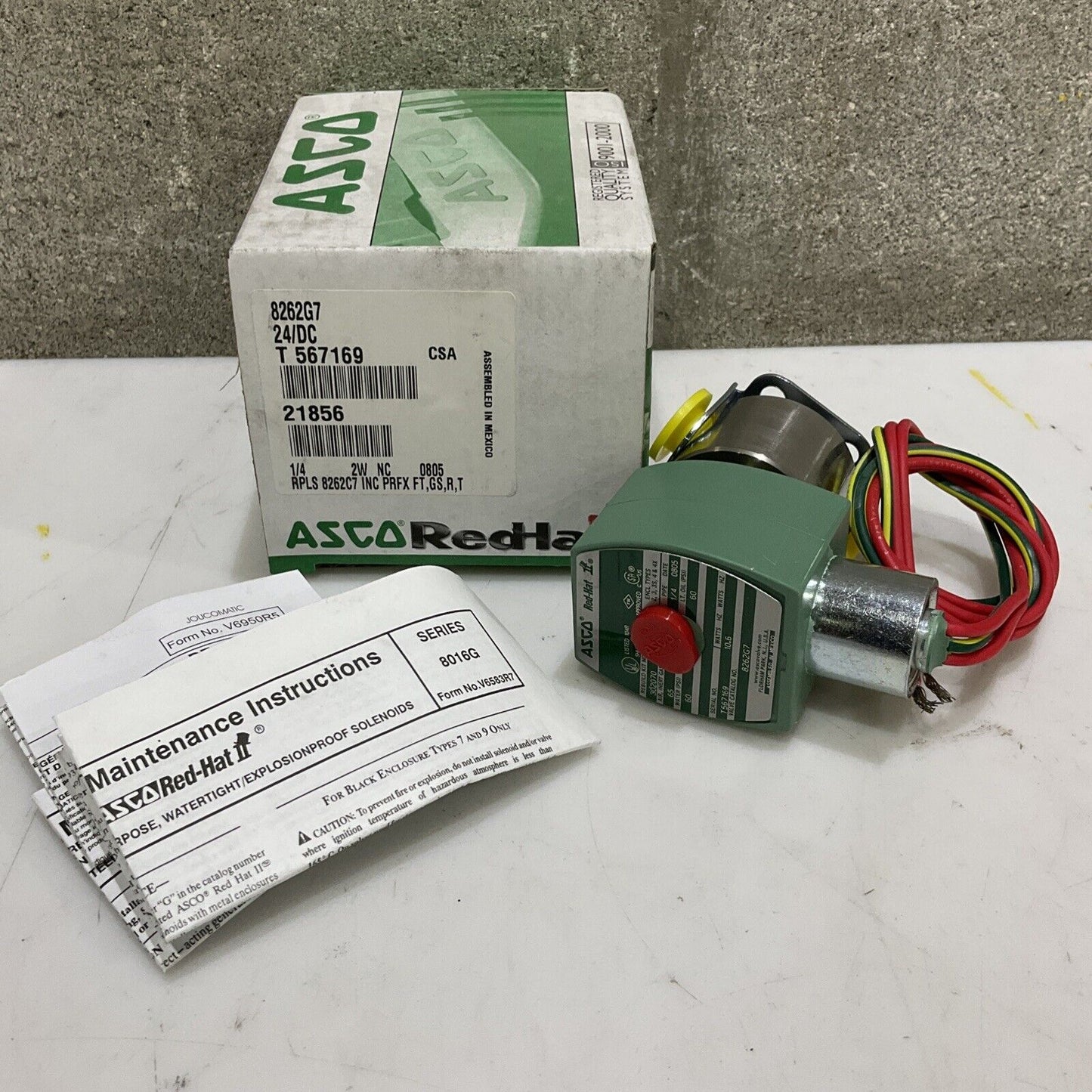 ASCO T 567169 8262G7 EXPLOSION PROOF SOLENOID SERIES 8016G 373