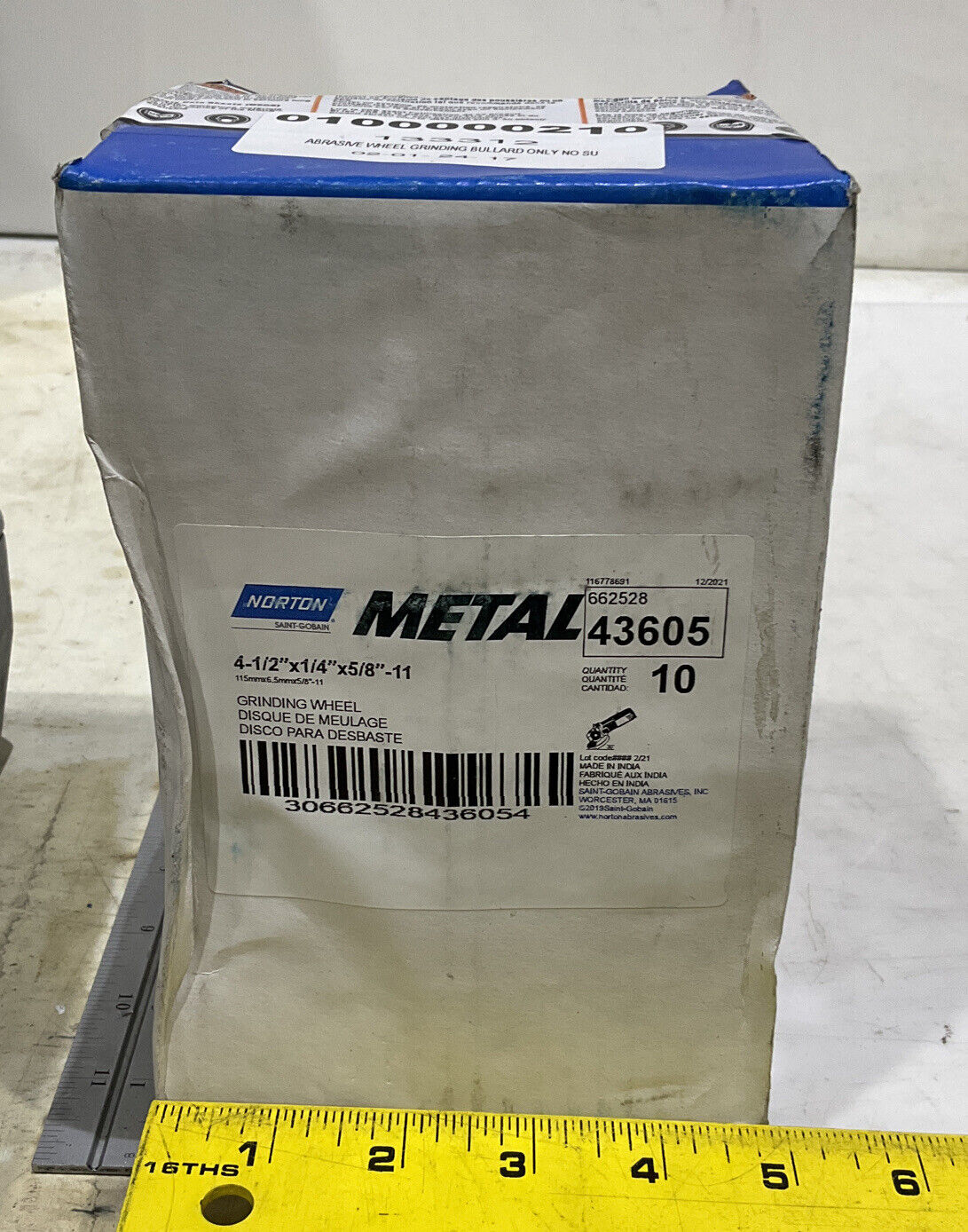 NORTON METAL 43605 662528 4 1/2” GRINDING WEEL LOT OF 10 373