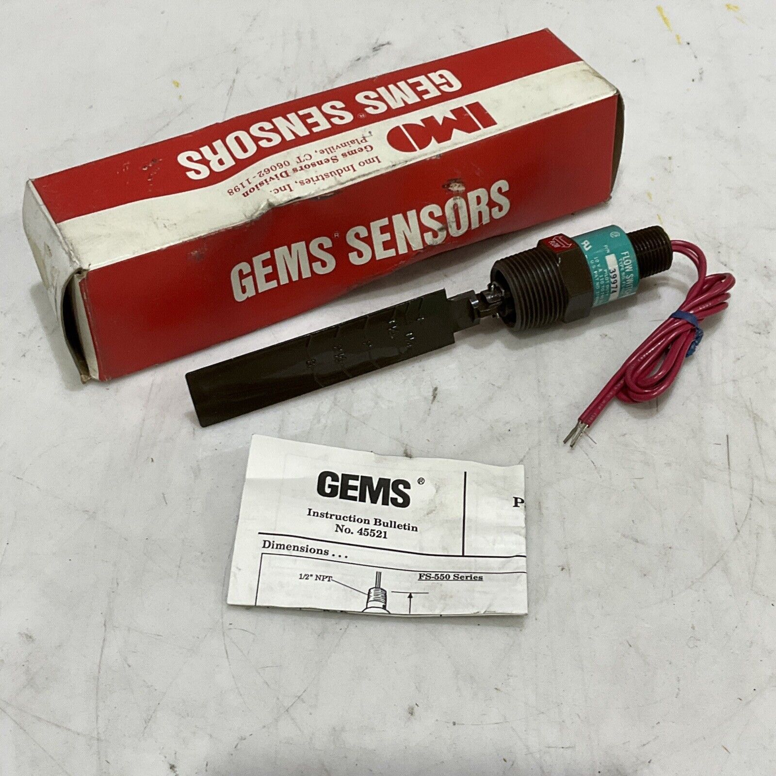 IMO GEM SENSORS 39974 FLOW SWITCH TYPE FS-600 373 – Industrial Garage Sales