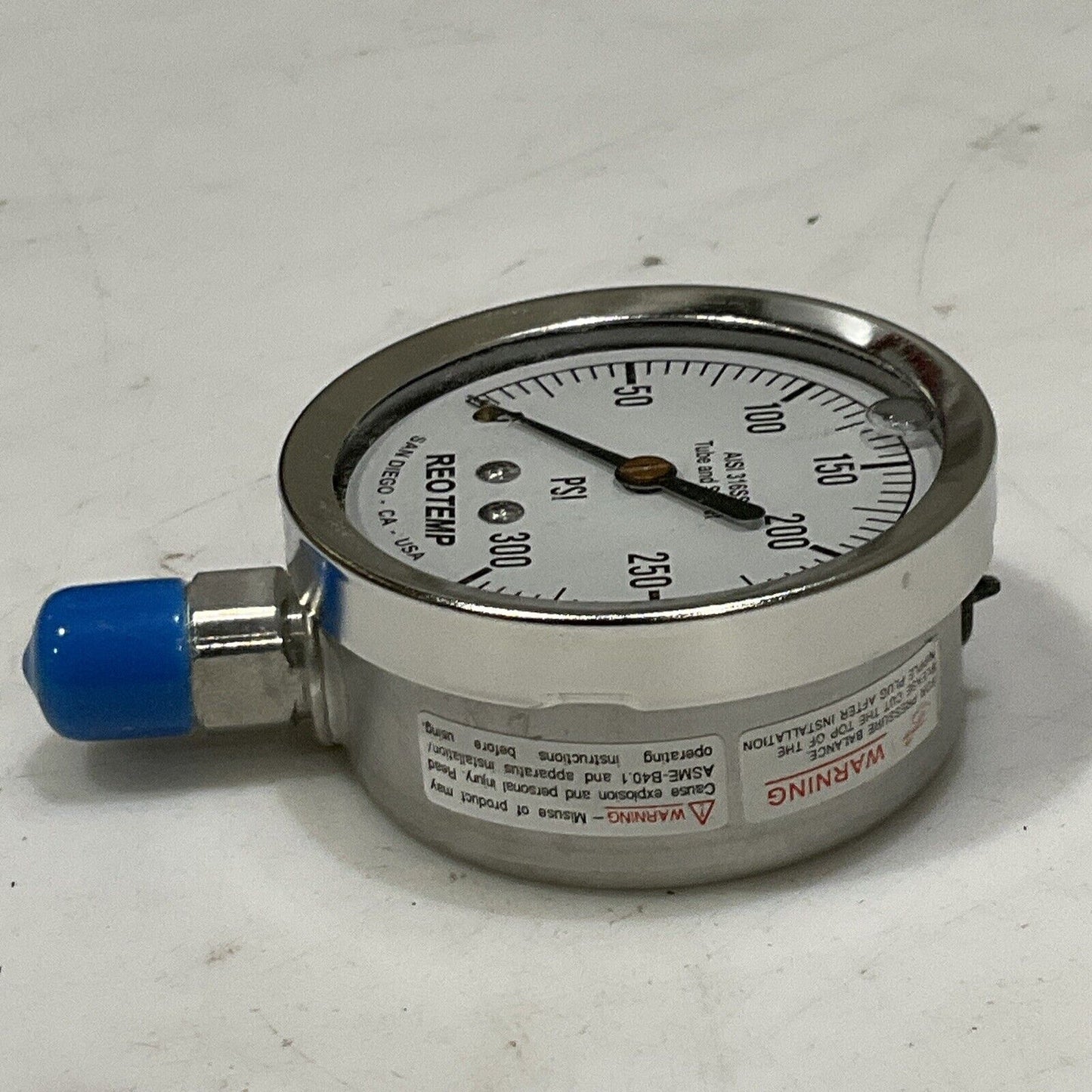 REOTEMP PR25S1A4P21-G-T / G-P GLYCERIN FILLED 0 - 300 PSI 1/4” LOT OF 3 373