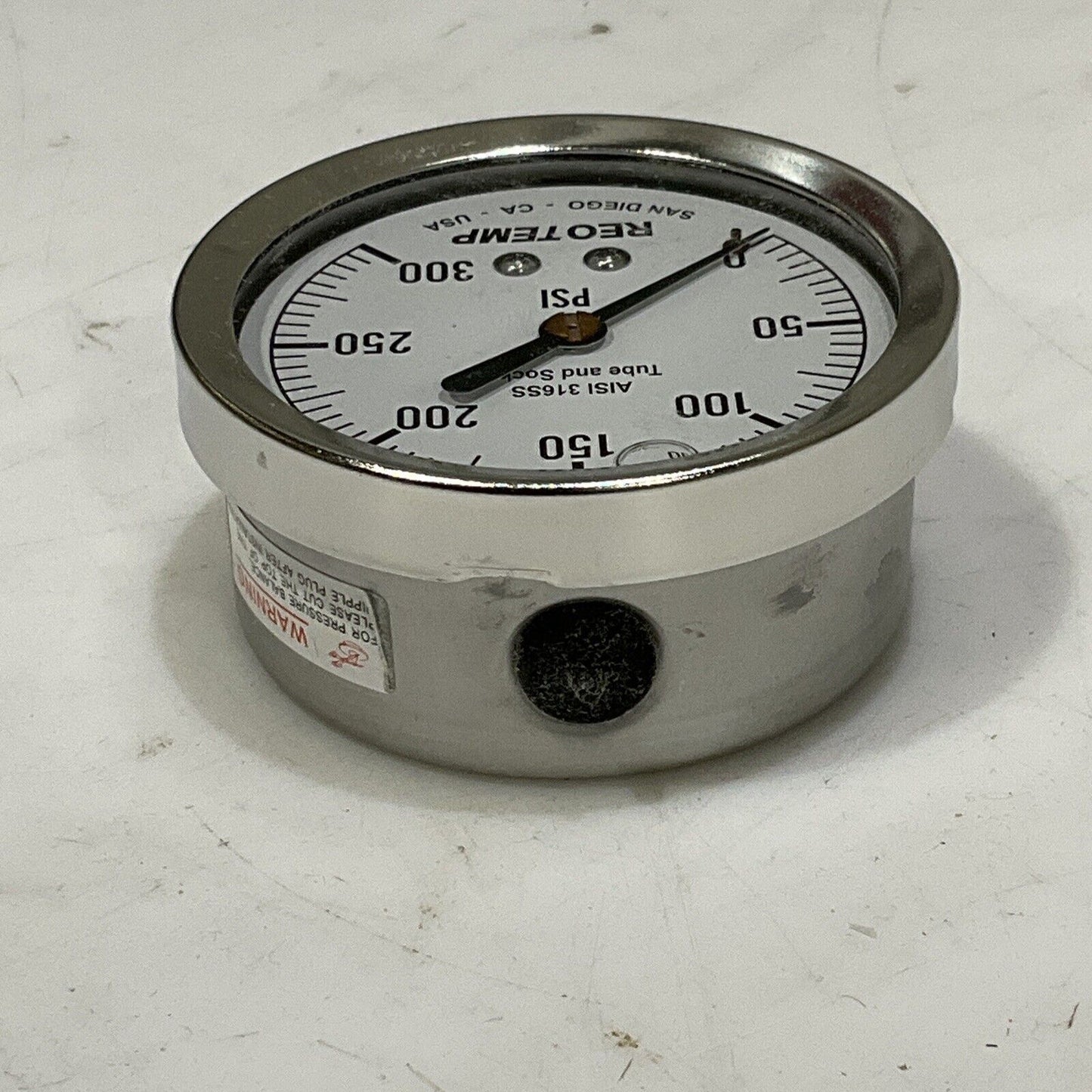 REOTEMP PR25S1A4P21-G-T / G-P GLYCERIN FILLED 0 - 300 PSI 1/4” LOT OF 3 373