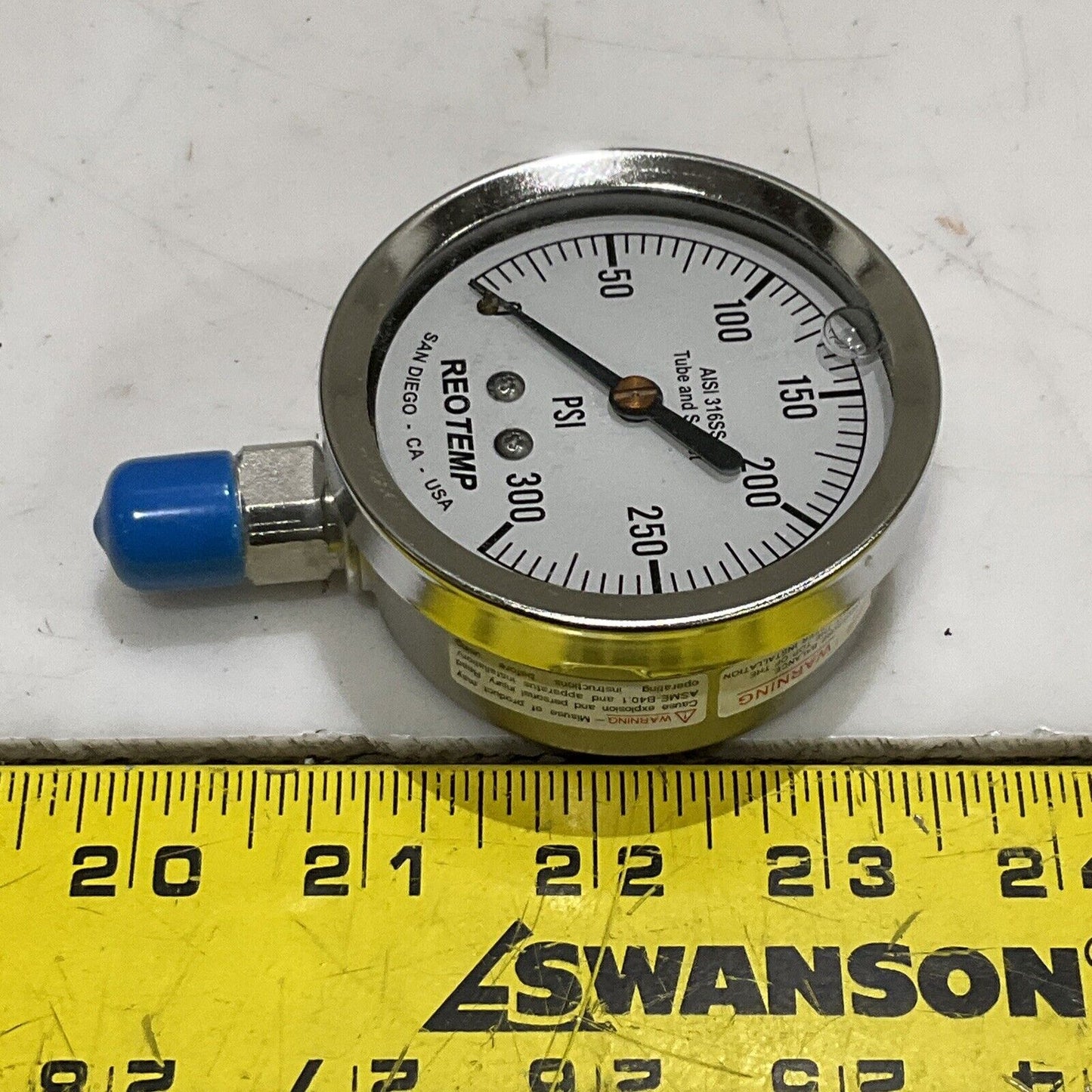 REOTEMP PR25S1A4P21-G-T / G-P GLYCERIN FILLED 0 - 300 PSI 1/4” LOT OF 3 373