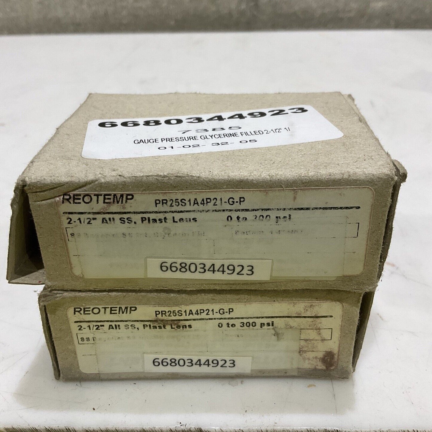 REOTEMP PR25S1A4P21-G-T / G-P GLYCERIN FILLED 0 - 300 PSI 1/4” LOT OF 3 373