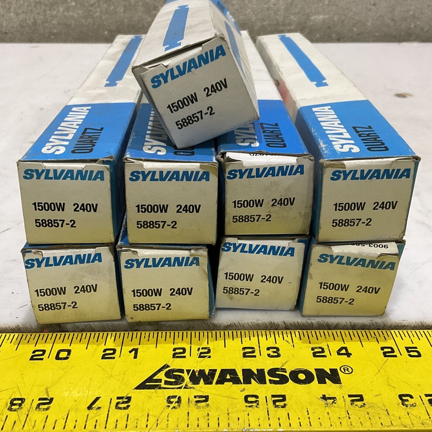 SYLVANIA 58857-2 QUARTZ LAMP 1500W 250V LOT OF 9 373