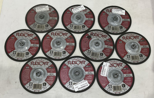 FLEXOVIT A4086H DEPRESSED CENTER CUTOFF WHEEL LOT OF 10 373