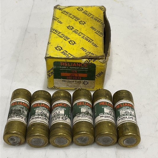 RELIANCE JCL3 CURRENT LIMITING FUSE CLASS J 600V LOT OF 6 374