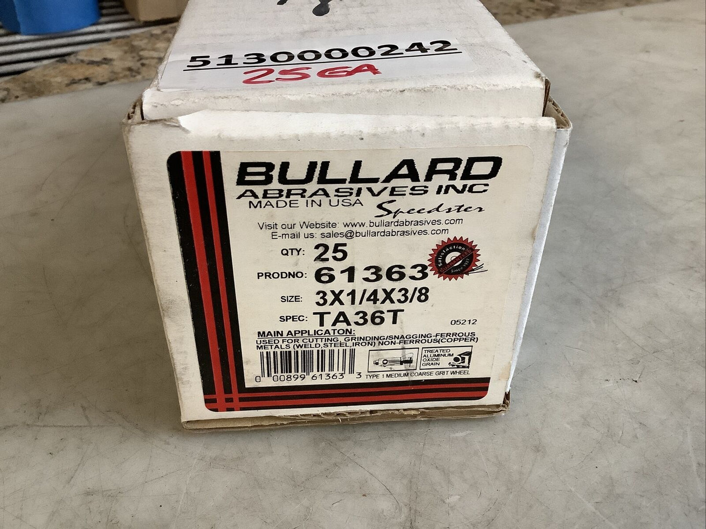 BULLARD 61363 CUT-OFF WHEEL 3 X 1/4 X 3/8 373 - QTY 25