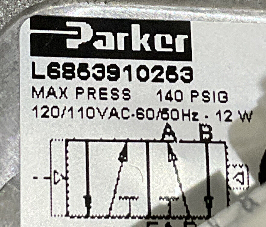 PARKER L6853910253 DUAL COIL SOLENOID VALVE 373