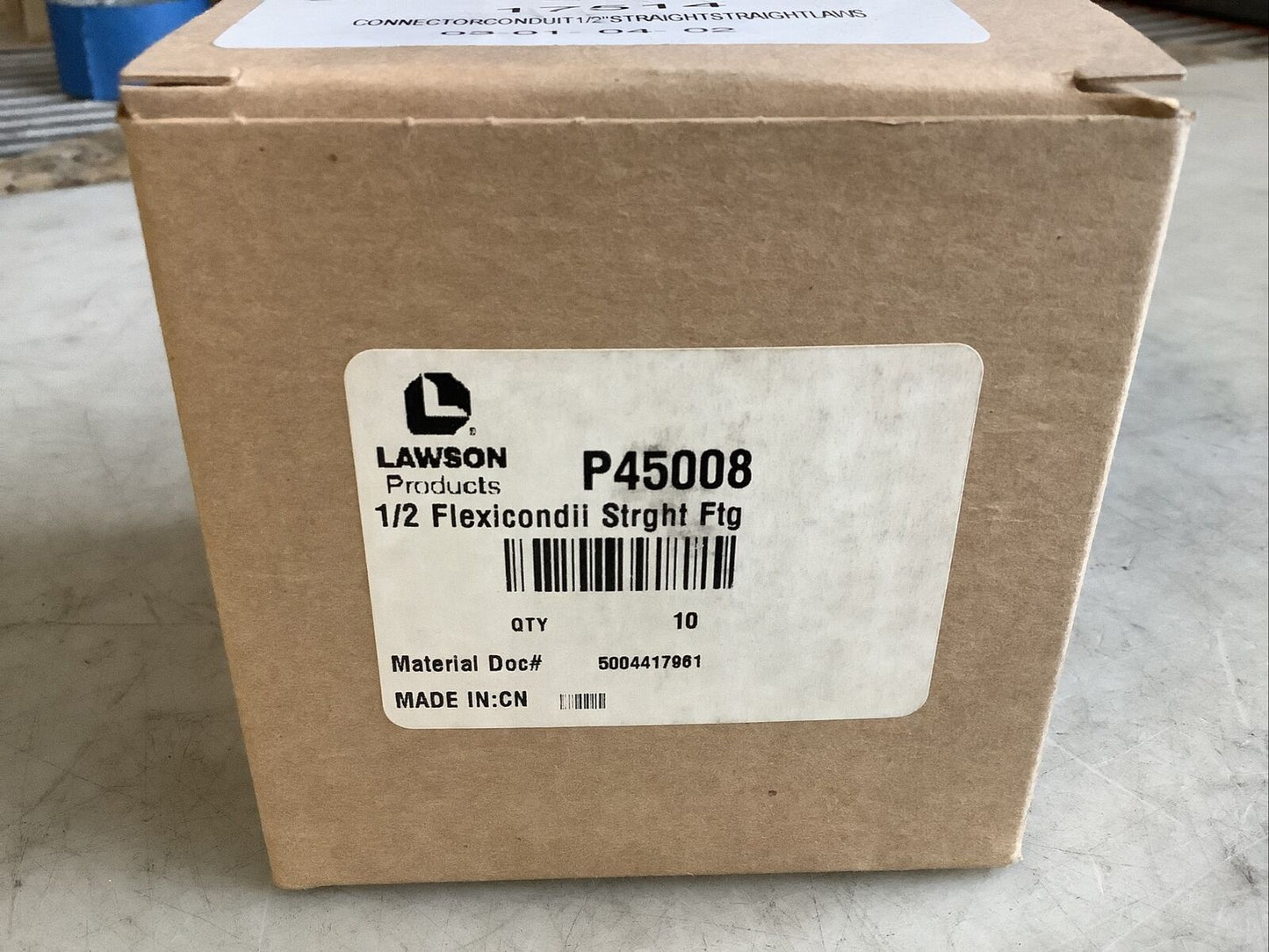 LAWSON P45008 FLEXICOND II STRAIGHT CONNECTOR 1/2IN 373 - QTY 10