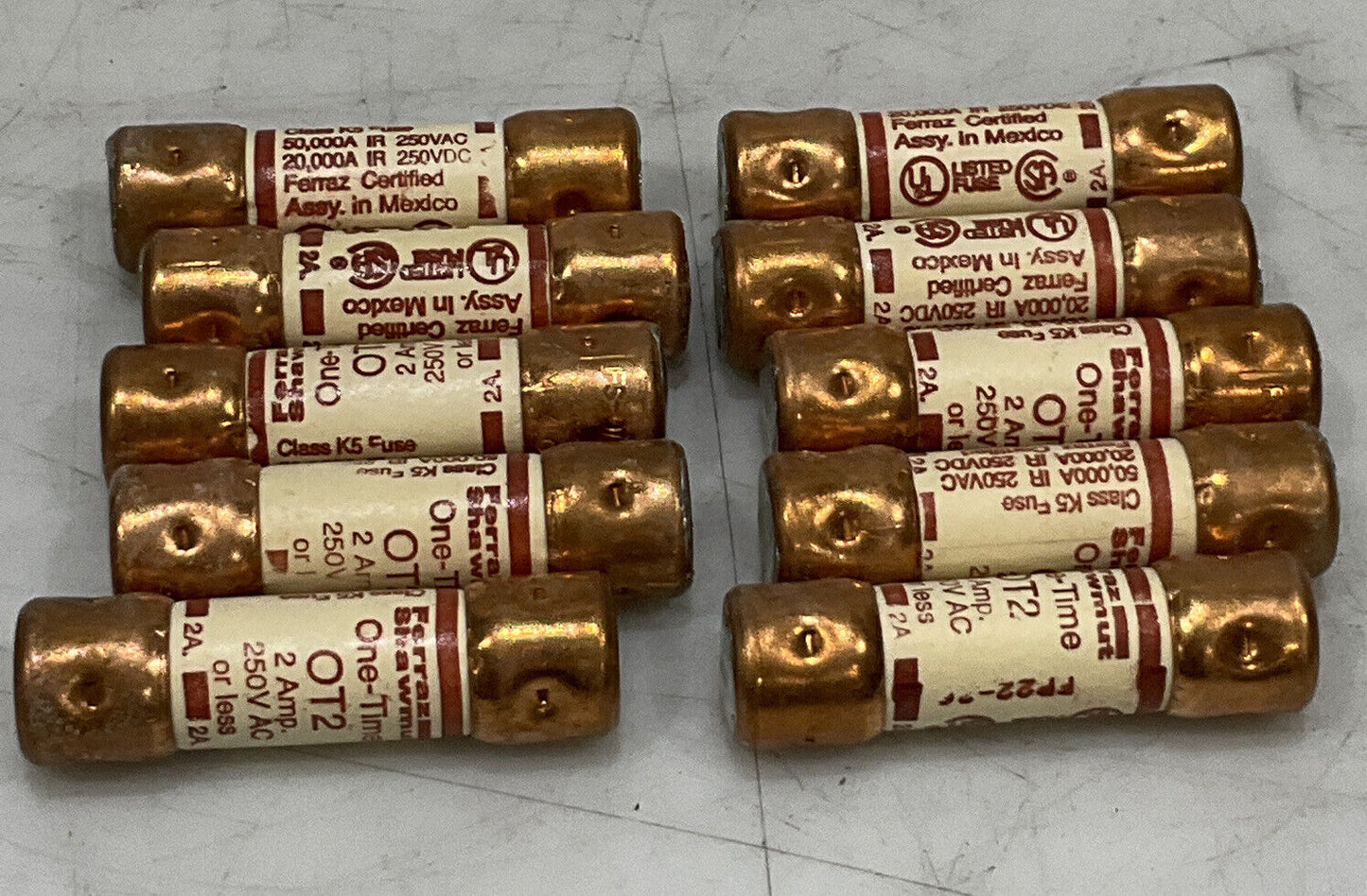 FERRAZ SHAWMUT 0T2 FUSE LOT OF 10 373