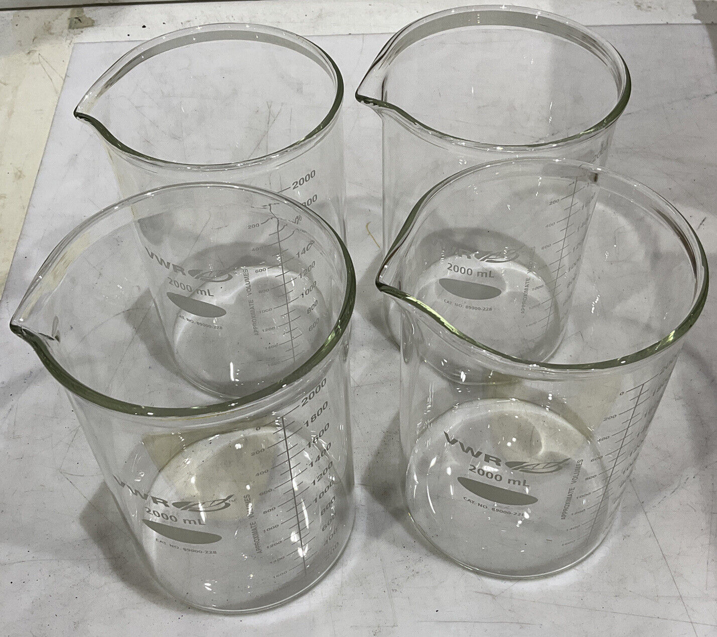 VWR 89000-288 HEAVY DUTY BEAKER LOT OF 4 373