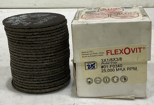 FLEXOVIT A36-RB 01-F0340 GRINDING WHEEL LOT OF 25 373