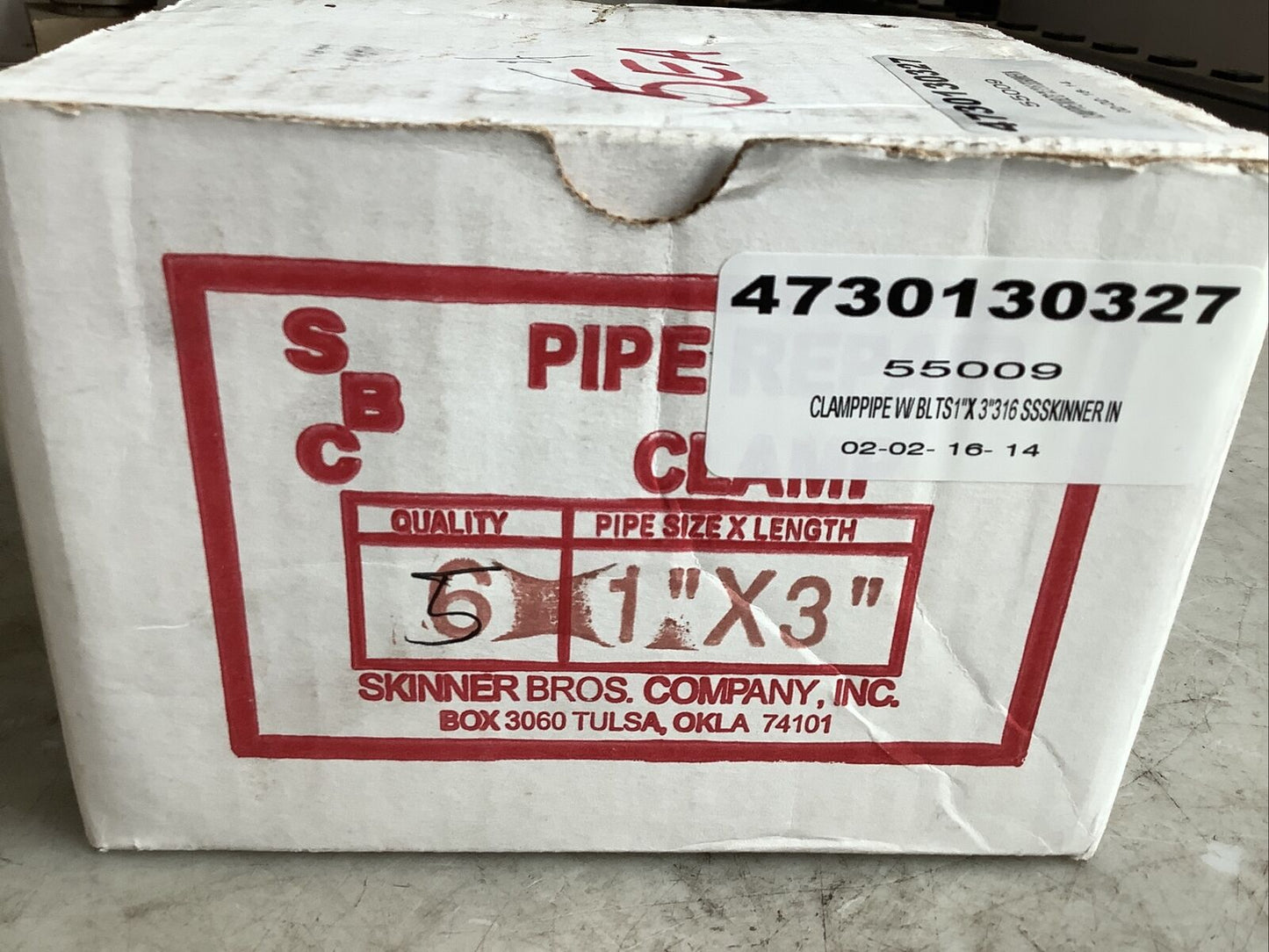 SKINNER BROS CO 1IN X 3IN PIPE CLAMP 373 - QTY 4