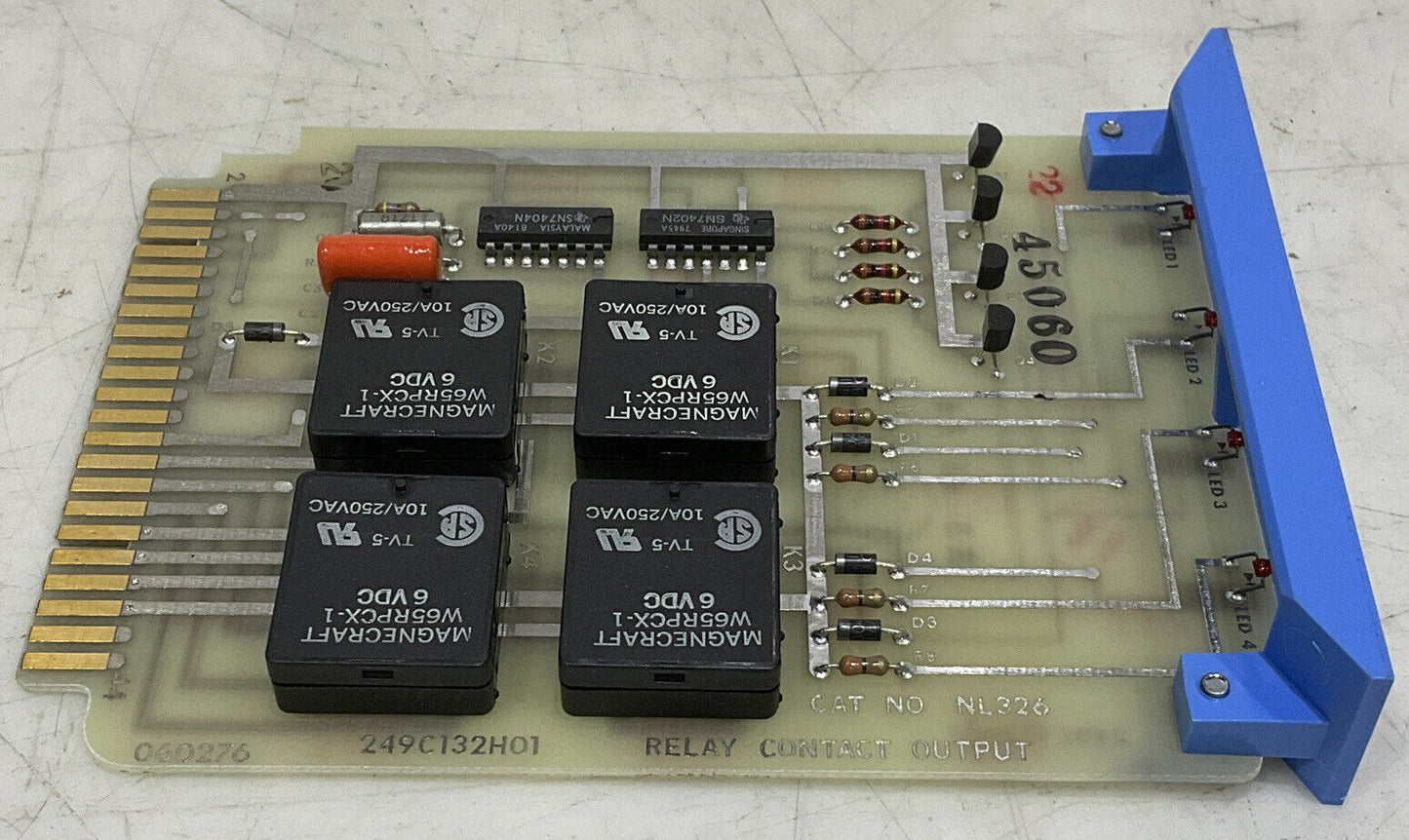 NUMALOGIC NL 326 060276 249C132H01 RELAY CONTACT OUTPUT MODULE 373