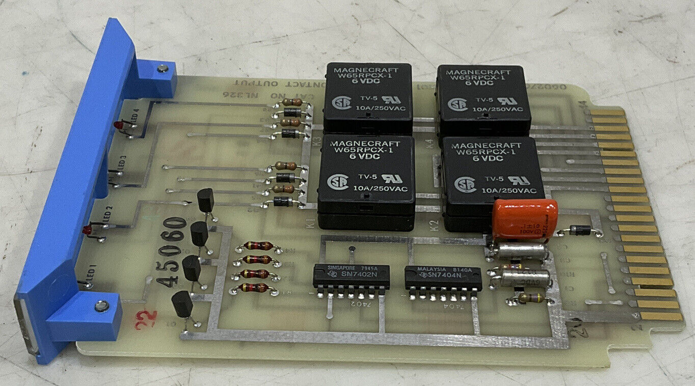 NUMALOGIC NL 326 060276 249C132H01 RELAY CONTACT OUTPUT MODULE 373
