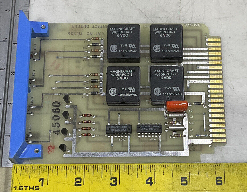 NUMALOGIC NL 326 060276 249C132H01 RELAY CONTACT OUTPUT MODULE 373