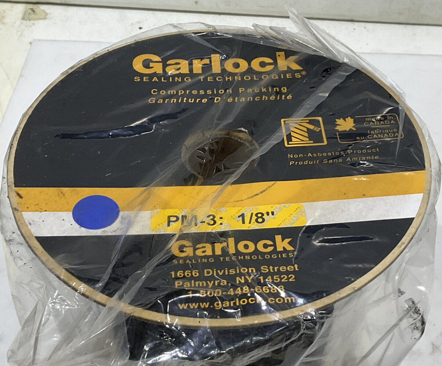 GARLOCK 41603-2008 PACKMASTER 3 1/8 3.2MM BULK PACKING SQUARE BRAID 373