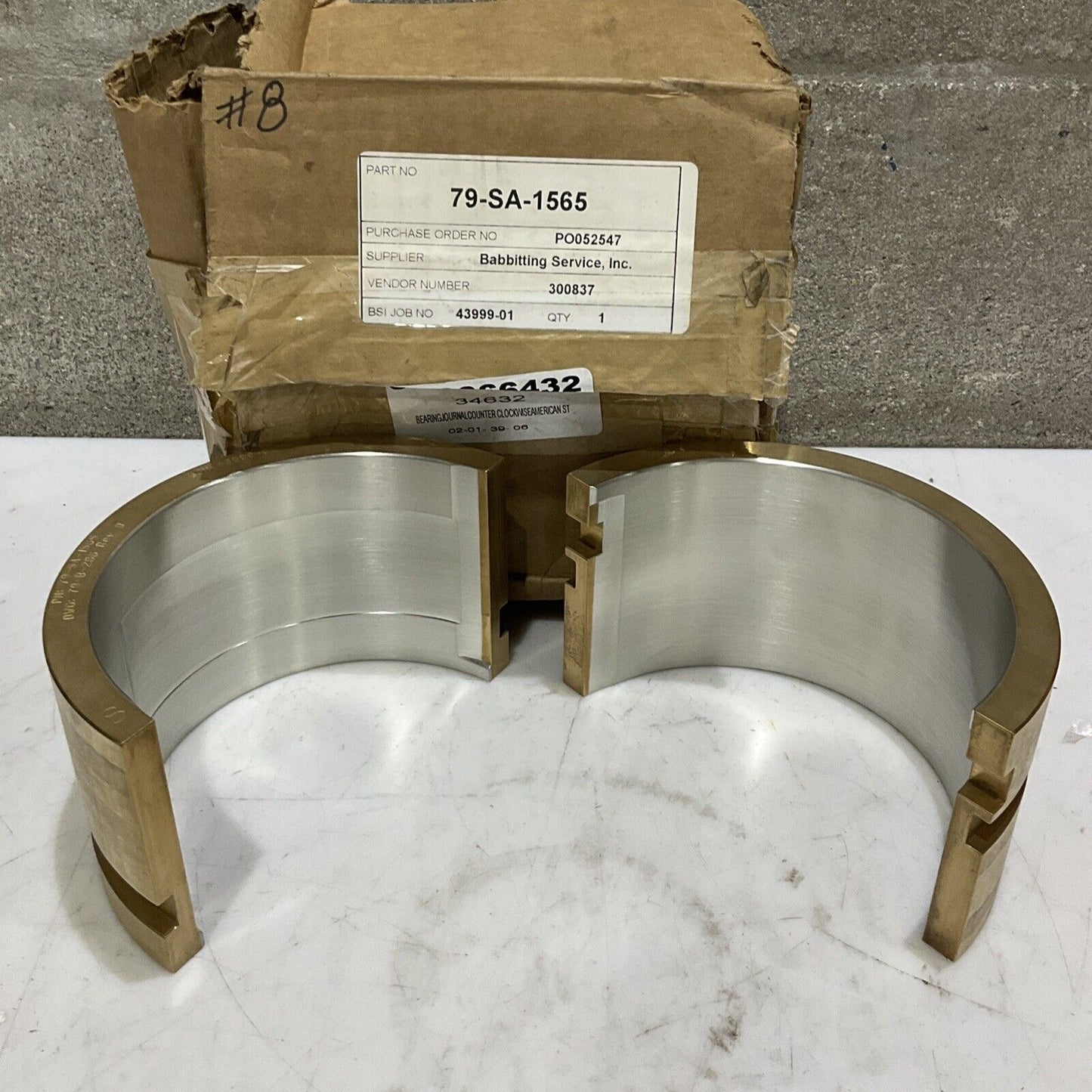 BABBITTING SERVICE 79-SA-1565 JOURNAL BEARING 373