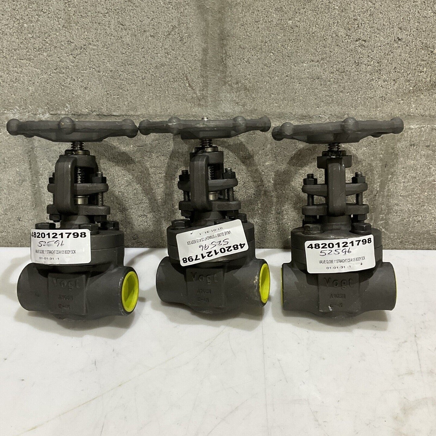 VOGT SW12141 CAB85N1000Y GLOBE VALVE 1975 PSI 800 LOT OF 3 373