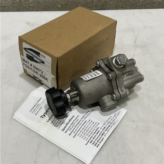 FISHER 67CSR-206/K PRESSURE REGULATOR 400 PSI 0-35 PSI 1/4” 373