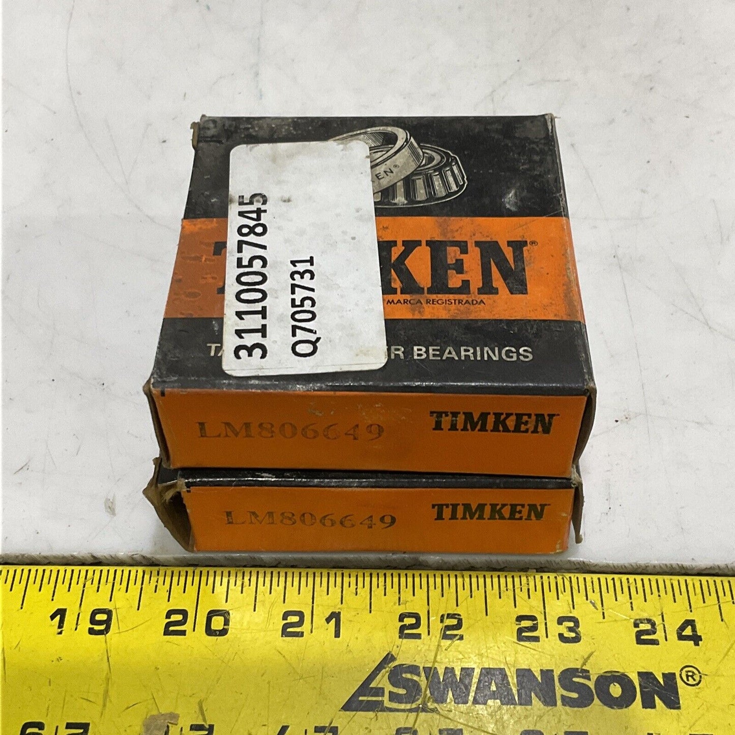 TIMKEN LM806649 SINGLE ROW TAPERED ROLLER BALL BEARING LOT OF 2 373