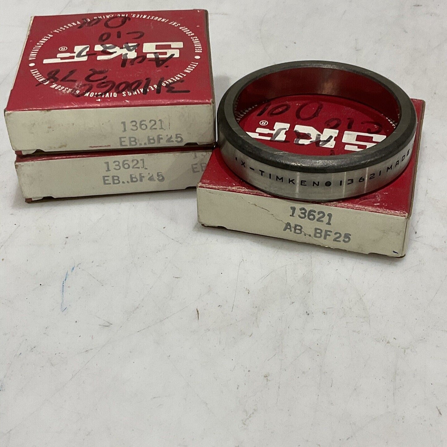 SKF 13621 ABBF25 TAPERED ROLLER BEARING CUP LOT OF 3 373