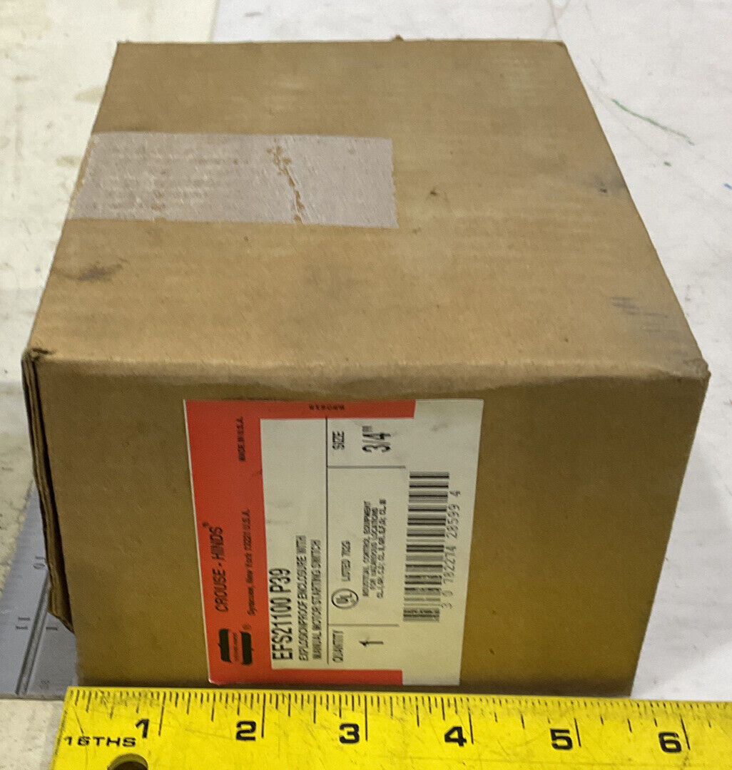 CROUSE-HINDS EFS21100 P39 EXPLOSIONPROOF ENCLOSURE MANUAL STARTING SWITCH 373