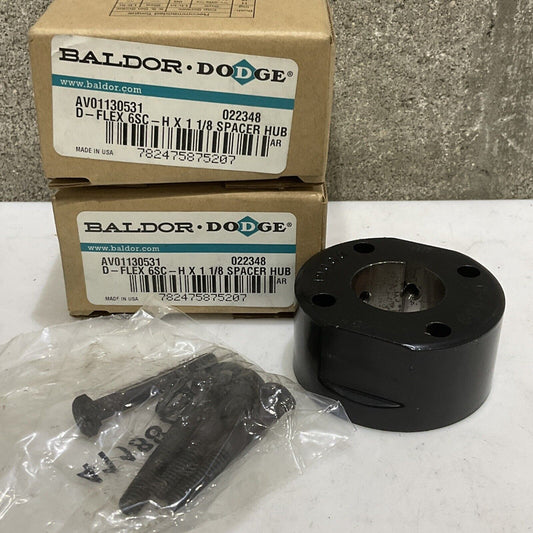 BALDOR DODGE AV01130531 022348 D-FLEX 6SC-H X 1 1/8/SPACER HUB 373