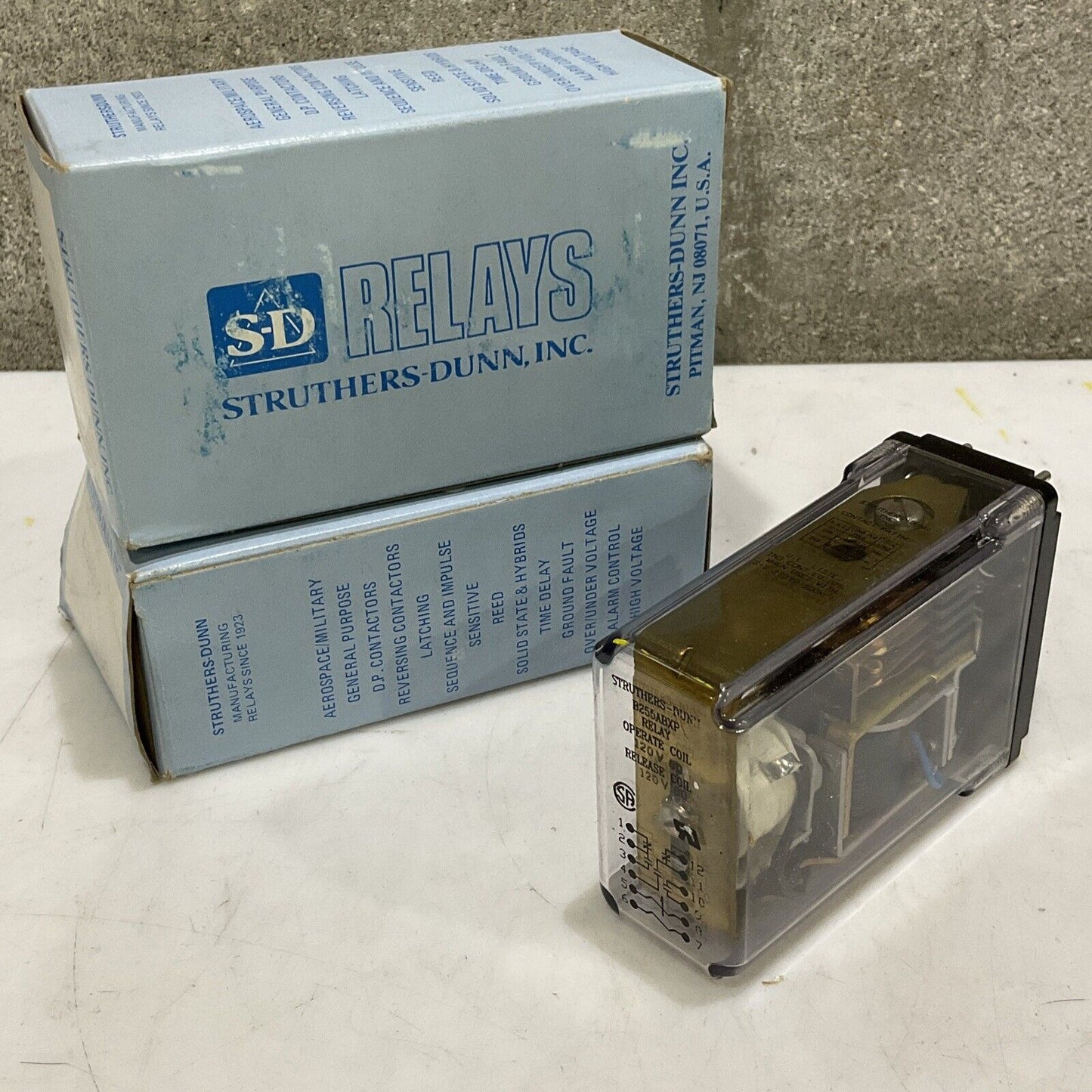S-D STRUTHERS DUNN B255ABXP RELAY COIL 120V 50-60 LOT OF 2 373