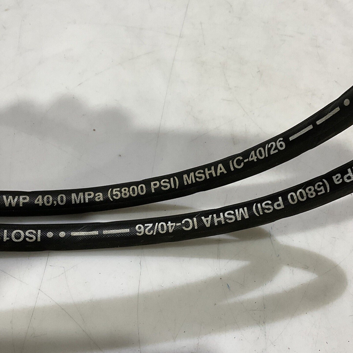 QTY 2 54" PARKER 471TC-4 HYRDAULIC HOSE WP 40,0 MPS 5800 PSI MSHA IC-40/26  373