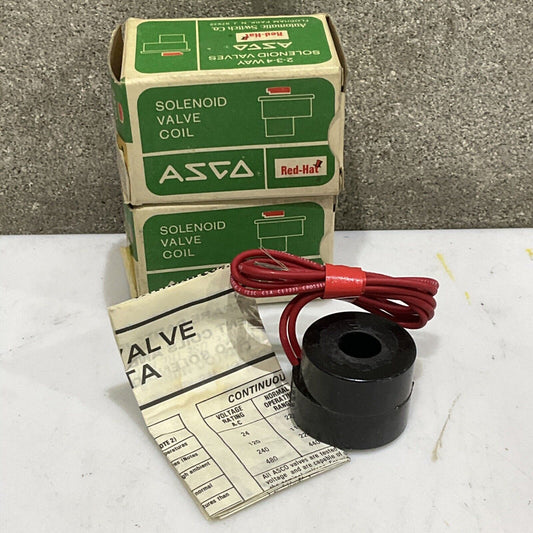 ASCO 64-982-4-D SOLENOID VALVE COIL VOLTS 120/60 110/50 FT-LB LOT OF 2 373