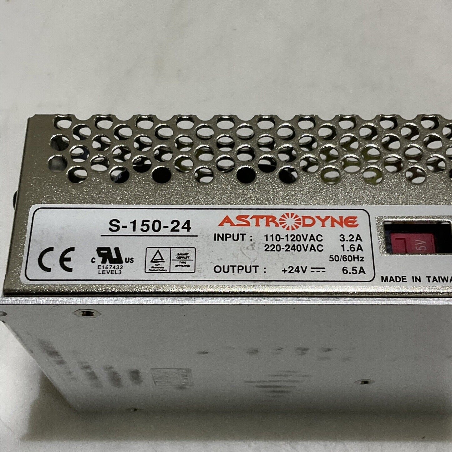 ASTRODYNE S-150-24 SWITCHING POWER SUPPLY 110-120V 220-240V 50/60HZ 6.5A 373